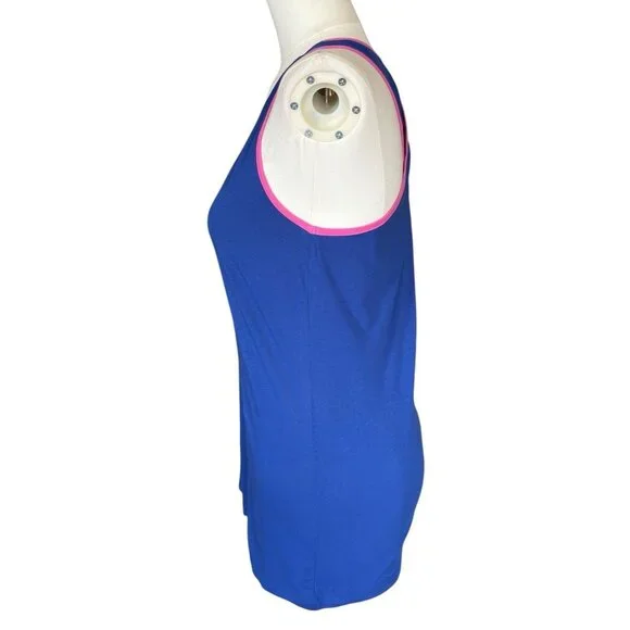 Banana Republic Blue Round Neck Racerback Sleeveless Pullover Tank Top Sz S - Picture 3 of 8